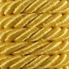 Decorative Braided Cord, 7 mm, 3 Strands, art. FI-7, color 104 - sunflowers yellow/1 m