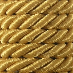 Decorative Braided Cord, 7 mm, 3 Strands, art. FI-7, color 105 - honey/1 m