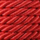 Decorative Braided Cord, 7 mm, 3 Strands, art. FI-7, color 313 - red/1 m