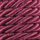 Decorative Braided Cord, 7 mm, 3 Strands, art. FI-7, color 319 - light bordeaux/1 m