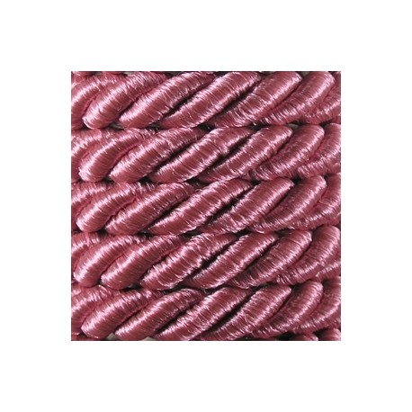 Decorative Braided Cord, 7 mm, 3 Strands, art. FI-7, color 331 - salmon/1 m