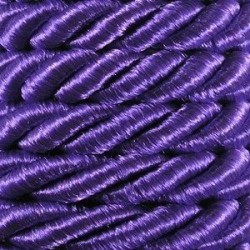 Decorative Braided Cord, 7 mm, 3 Strands, art. FI-7, color 404 - violet/1 m