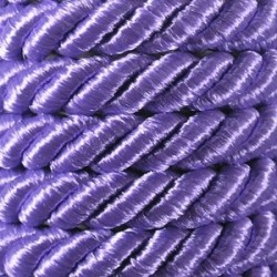 Decorative Braided Cord, 7 mm, 3 Strands, art. FI-7, color 406 - lilac/1 m