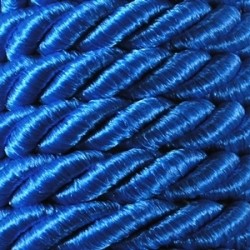 Decorative Braided Cord, 7 mm, 3 Strands, art. FI-7, color 503 - blue/1 m