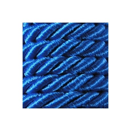 Decorative Braided Cord, 7 mm, 3 Strands, art. FI-7, color 503 - blue/1 m