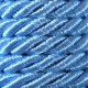 Decorative Braided Cord, 7 mm, 3 Strands, art. FI-7, color 515 - sky blue/1 m
