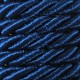 Decorative Braided Cord, 7 mm, 3 Strands, art. FI-7, color 524 - dark blue/1 m