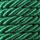 Decorative Braided Cord, 7 mm, 3 Strands, art. FI-7, color 605 - green/1 m
