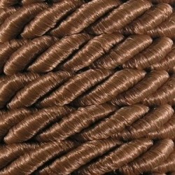 Decorative Braided Cord, 7 mm, 3 Strands, art. FI-7, color 704 - chocolate/1 m