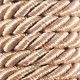 Decorative Braided Cord, 7 mm, 3 Strands, art. FI-7, color 703 - light beige/1 m
