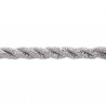Metallic Twist Cord 5 mm, 3 strand art. FI-5F, silver color/1 m