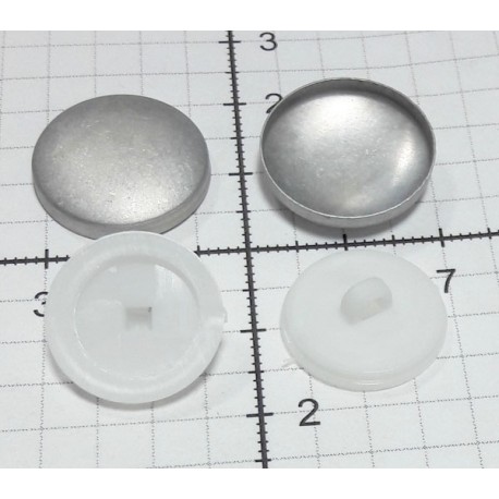 Self-Cover Buttons size 30" (19 mm) white back/100 pcs.