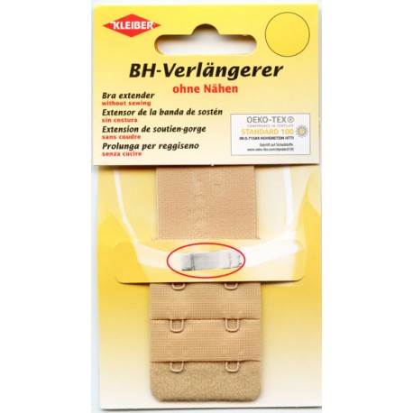 Bra extender without sewing 2x3 35x105 mm beige