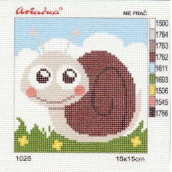 Canvas with a printed pattern "Snail", 15x15 cm