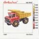 Canvas with a printed pattern "Lorry", 15x15 cm