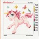 Canvas with a printed pattern "Unicorn", 15x15 cm