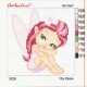Canvas with a printed pattern "Fairy", 15x15 cm