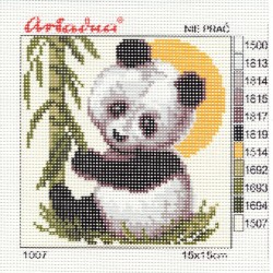 Paveikslėlis siuvinėjimui "Panda", 15x15 cm