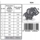 Canvas with a printed pattern "Elephant", 15x15 cm