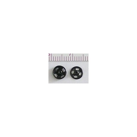 Snap Fasteners for Sewing Size 0 7/6mm black/6 pcs.