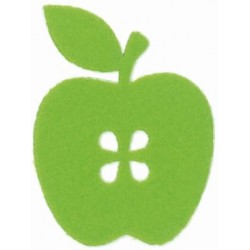 Iron on Application "Felt apple" art.LM-0247 green/1pc.