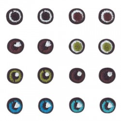 Iron on Application "Small eyes" art.LM-0259/16pcs.