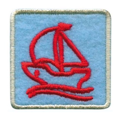 Termoaplikacija "Kvadratas su laivu", art.LM-0300/1 vnt.