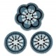 Iron on Application "Jeans flowers" art.LM-0304/3pcs.