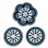 Iron on Application "Jeans flowers" art.LM-0304/3pcs.