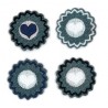 Iron on Application "Jeans flowers" art.LM-0304A/4pcs.