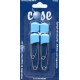 Safety Pins 53x11mm with sky blue plastic head /4 pcs.