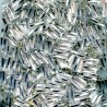 Glass hexagon twisted bugles 7 x 2 mm, color - silver/50g