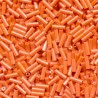 Stikliniai apvalūs šiaudeliai 7x2mm, spalva 98140 - oranžinė/50 g