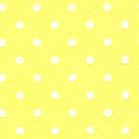 Dot printed felt sheet 20x30 cm color - yellow