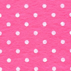 Dot printed felt sheet 20x30 cm color - pink