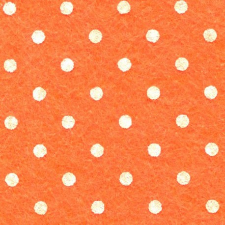 Marginti taškučiais veltinio lapai 20x30cm, spalva - oranžinė