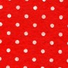 Dot printed felt sheet 20x30 cm color - red