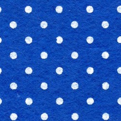 Dot printed felt sheet 20x30 cm color - blue