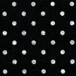 Marginti taškučiais veltinio lapai 20x30cm, spalva - juoda