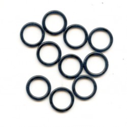 Žiedeliai petnešėlėms metaliniai 8 mm juodi/2 vnt.
