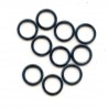 Bra metallic rings 8 mm black, nylon coated/2 pcs.