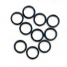 Bra metallic rings 8 mm black, nylon coated/50 pcs.