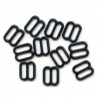 Bra metallic Adjuster 8 mm black, nylon coated/50 pcs.