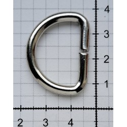 D-ring of steel wire art.25/18/4.0/nickel/1 pc.
