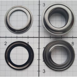 Eyelets of steel 15mm with washers art.15P black nickel/25 pcs.