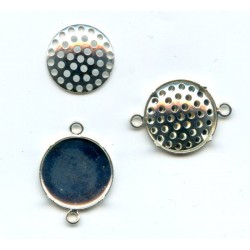 Blank for a brooch art.SHP04ABSP/14mm/silver plated/1 pc.