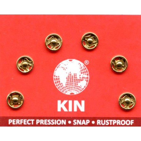 Sew-on Snap Fasteners Nr.2/0 5.5mm, brass, rustproof/6 pcs.