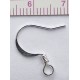 Hook Ear Wire art.PK08SP, silver plated/2 pcs.