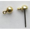 Ball Earring W/ring art.7116G, gold color/2 pcs.