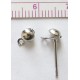 Ball Earring W/ring silver color/2 pcs.